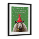 Deseando Oveja Una Muy Feliz Navidad - Fab Funky | Cuadro decorativo de Canvas Lab