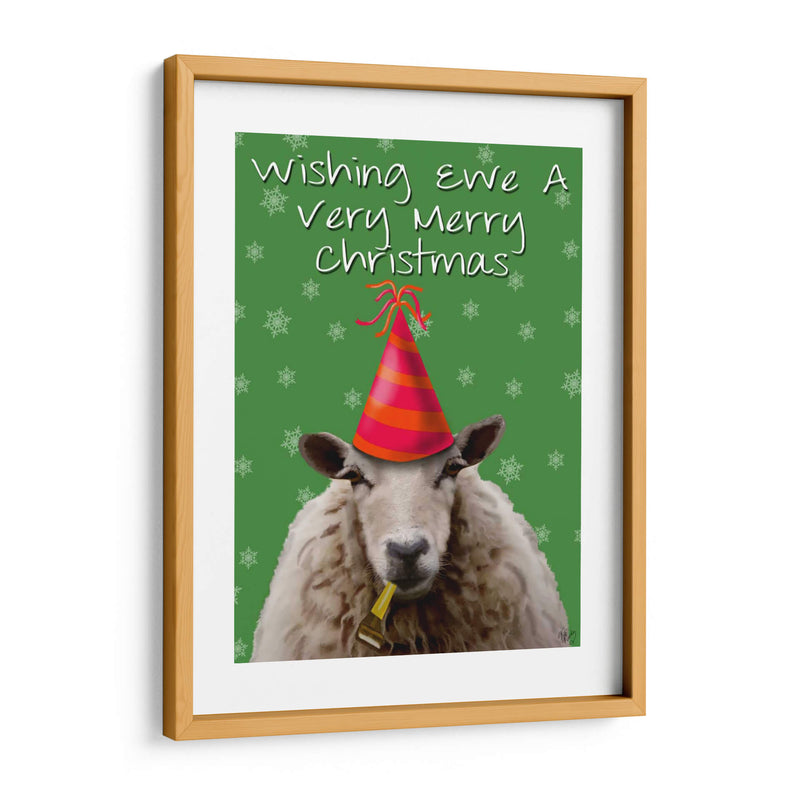 Deseando Oveja Una Muy Feliz Navidad - Fab Funky | Cuadro decorativo de Canvas Lab