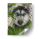 Husky Tropical - Fab Funky | Cuadro decorativo de Canvas Lab