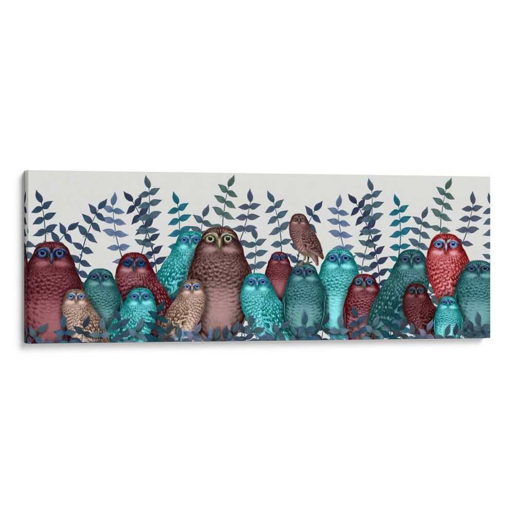 Búhos Eléctricos, Rojo Y Azul. - Fab Funky | Cuadro decorativo de Canvas Lab