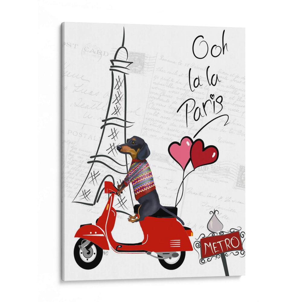 Dachshund En París - Fab Funky | Cuadro decorativo de Canvas Lab