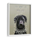 Labrador Negro, Te Iluminas - Fab Funky | Cuadro decorativo de Canvas Lab