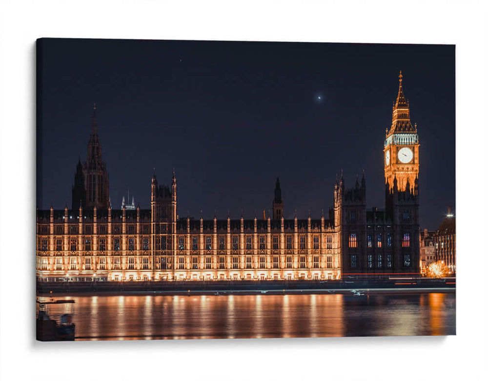 Big Ben de noche | Cuadro decorativo de Canvas Lab