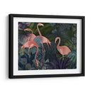 Flamencos En Jardín Azul - Fab Funky | Cuadro decorativo de Canvas Lab