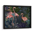Flamencos En Jardín Azul - Fab Funky | Cuadro decorativo de Canvas Lab