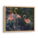Flamencos En Jardín Azul - Fab Funky | Cuadro decorativo de Canvas Lab