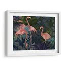 Flamencos En Jardín Azul - Fab Funky | Cuadro decorativo de Canvas Lab