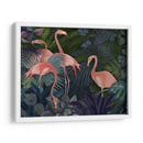 Flamencos En Jardín Azul - Fab Funky | Cuadro decorativo de Canvas Lab
