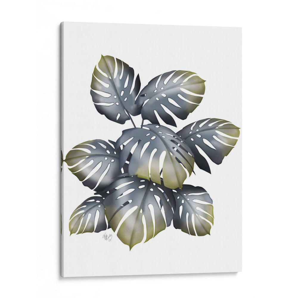 Planta Monstera, Gris Y Oro. - Fab Funky | Cuadro decorativo de Canvas Lab