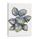 Planta Monstera, Gris Y Oro. - Fab Funky | Cuadro decorativo de Canvas Lab