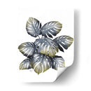 Planta Monstera, Gris Y Oro. - Fab Funky | Cuadro decorativo de Canvas Lab
