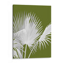 Fan Palm 1, Blanco En Verde - Fab Funky | Cuadro decorativo de Canvas Lab