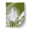Fan Palm 1, Blanco En Verde - Fab Funky | Cuadro decorativo de Canvas Lab