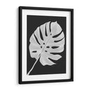 Hoja De Monstera 1, Blanco En Negro - Fab Funky | Cuadro decorativo de Canvas Lab