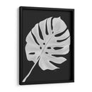 Hoja De Monstera 1, Blanco En Negro - Fab Funky | Cuadro decorativo de Canvas Lab