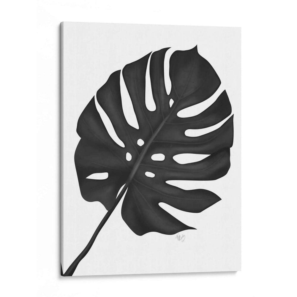 Hoja De Monstera 1, Negro En Blanco - Fab Funky | Cuadro decorativo de Canvas Lab
