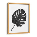 Hoja De Monstera 1, Negro En Blanco - Fab Funky | Cuadro decorativo de Canvas Lab