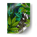 Cebra En Hojas Verdes - Fab Funky | Cuadro decorativo de Canvas Lab