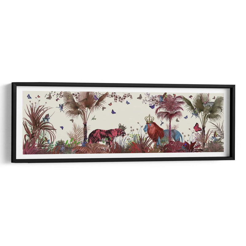 Leones Tropicales, Rojo. - Fab Funky | Cuadro decorativo de Canvas Lab