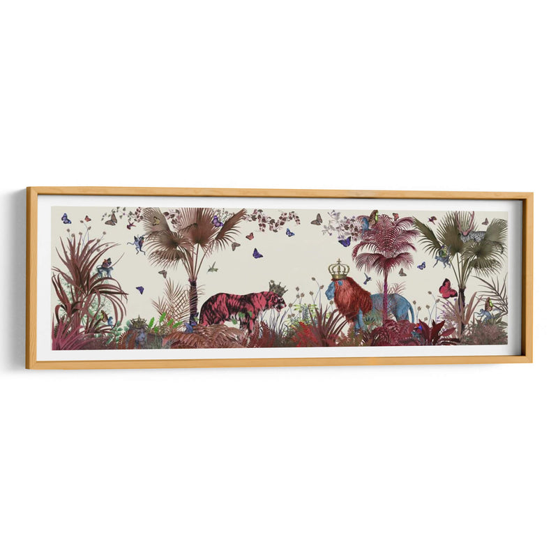 Leones Tropicales, Rojo. - Fab Funky | Cuadro decorativo de Canvas Lab