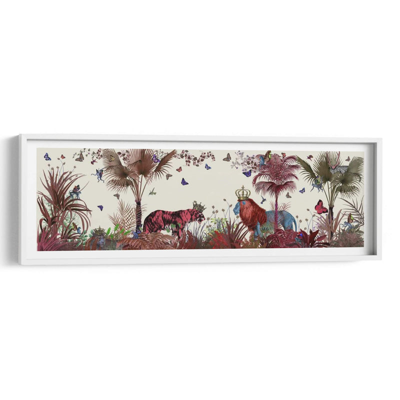 Leones Tropicales, Rojo. - Fab Funky | Cuadro decorativo de Canvas Lab