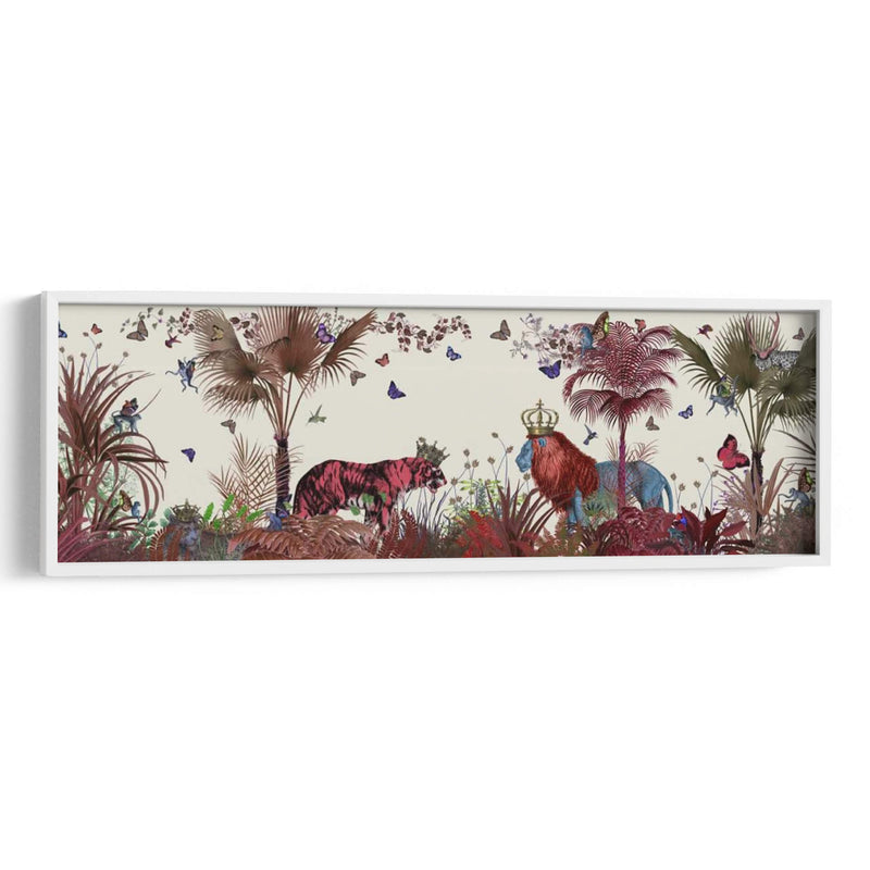 Leones Tropicales, Rojo. - Fab Funky | Cuadro decorativo de Canvas Lab