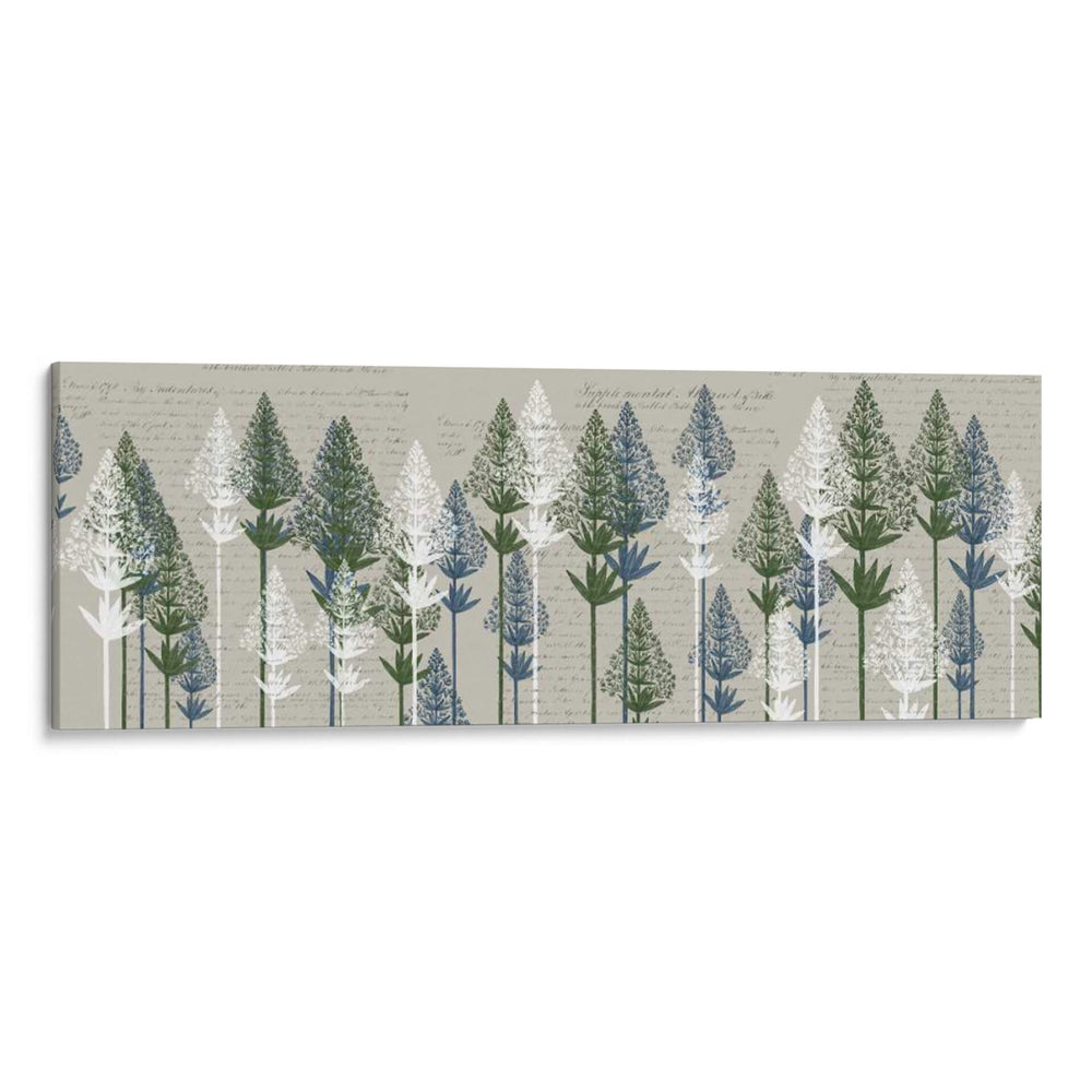 Pinos De Hoja, Azul Francés Y Musgo. - Fab Funky | Cuadro decorativo de Canvas Lab
