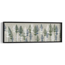 Pinos De Hoja, Azul Francés Y Musgo. - Fab Funky | Cuadro decorativo de Canvas Lab