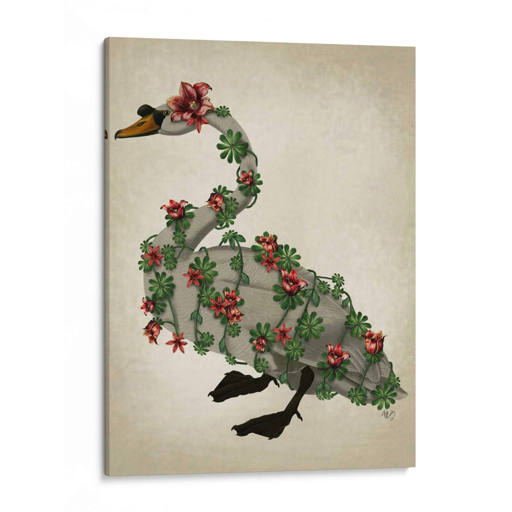 Cisne Encuadernado En Crema - Fab Funky | Cuadro decorativo de Canvas Lab