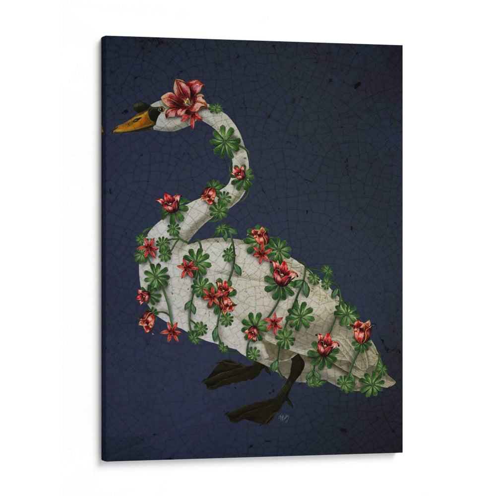 Cisne Encuadernado En Azul - Fab Funky | Cuadro decorativo de Canvas Lab