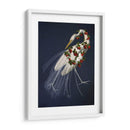 Garza Blanca Encuadernada En Azul - Fab Funky | Cuadro decorativo de Canvas Lab