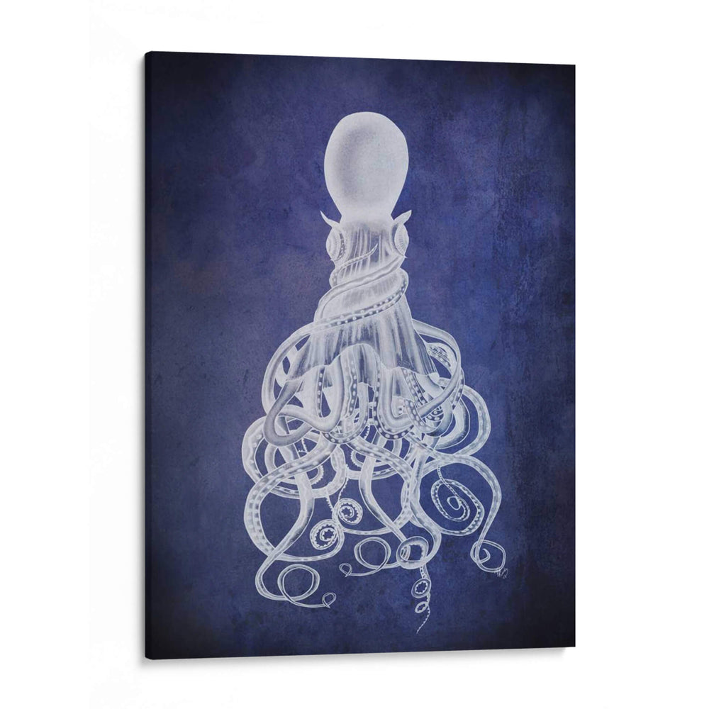 Octopus, Blanco Torcido En Azul. - Fab Funky | Cuadro decorativo de Canvas Lab