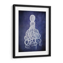 Octopus, Blanco Torcido En Azul. - Fab Funky | Cuadro decorativo de Canvas Lab