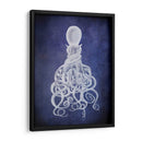 Octopus, Blanco Torcido En Azul. - Fab Funky | Cuadro decorativo de Canvas Lab