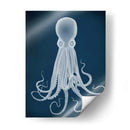 Octopus 8, Blanco En Azul - Fab Funky | Cuadro decorativo de Canvas Lab