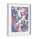 Coral Y Caballito De Mar, Rosa Y Azul. - Fab Funky | Cuadro decorativo de Canvas Lab