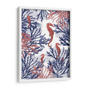 Coral Y Caballito De Mar, Rosa Y Azul. - Fab Funky | Cuadro decorativo de Canvas Lab