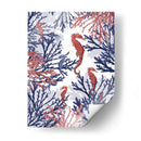 Coral Y Caballito De Mar, Rosa Y Azul. - Fab Funky | Cuadro decorativo de Canvas Lab