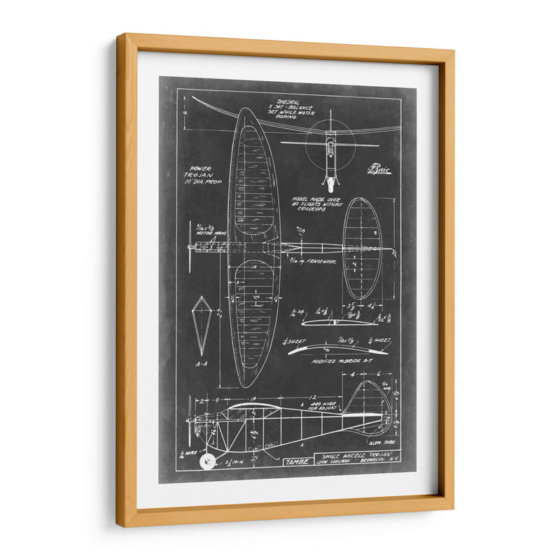 Blueprint Aeronáutico I - Vision Studio | Cuadro decorativo de Canvas Lab