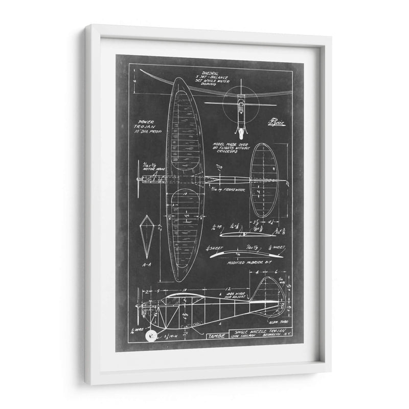 Blueprint Aeronáutico I - Vision Studio | Cuadro decorativo de Canvas Lab