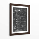 Blueprint Aeronáutico Ii - Vision Studio | Cuadro decorativo de Canvas Lab