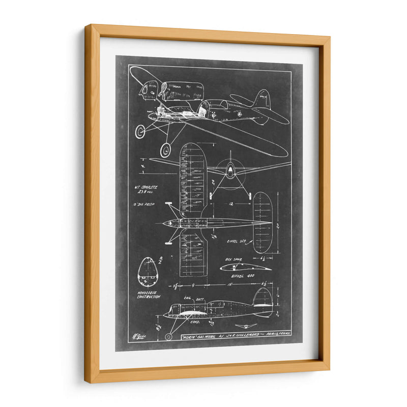 Blueprint Aeronáutico Ii - Vision Studio | Cuadro decorativo de Canvas Lab