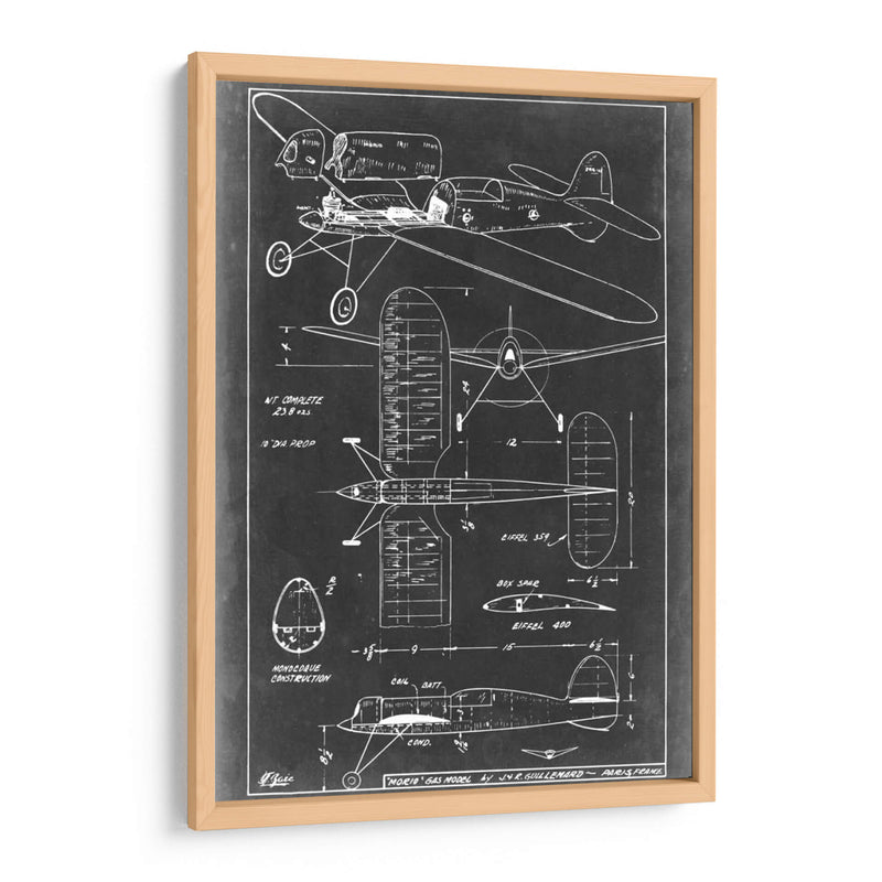 Blueprint Aeronáutico Ii - Vision Studio | Cuadro decorativo de Canvas Lab