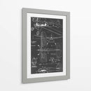 Blueprint Aeronáutico Ii - Vision Studio | Cuadro decorativo de Canvas Lab