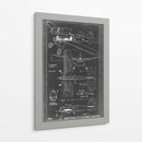 Blueprint Aeronáutico Ii - Vision Studio | Cuadro decorativo de Canvas Lab