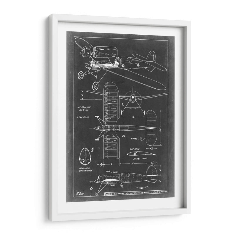 Blueprint Aeronáutico Ii - Vision Studio | Cuadro decorativo de Canvas Lab