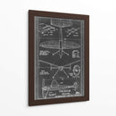 Blueprint Aeronáutico Iii - Vision Studio | Cuadro decorativo de Canvas Lab