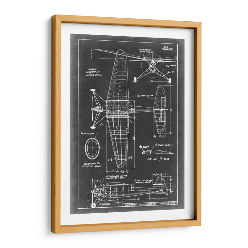 Blueprint Aeronáutico Iv - Vision Studio | Cuadro decorativo de Canvas Lab