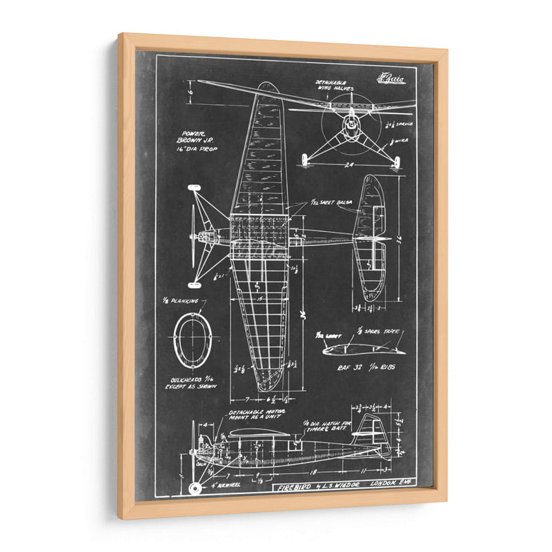 Blueprint Aeronáutico Iv - Vision Studio | Cuadro decorativo de Canvas Lab