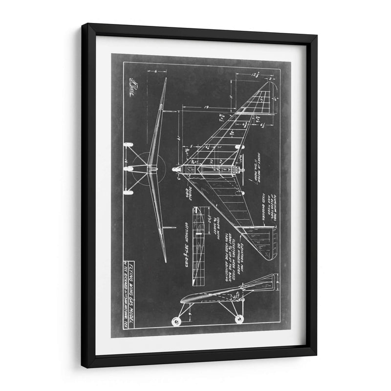 Blueprint Aeronáutico V - Vision Studio | Cuadro decorativo de Canvas Lab